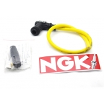 Свечной колпачок NGK под 90 градусов с проводом, черно-желтый