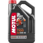 Моторное масло MOTUL 4T 7100 10W40, синтетическое (4л) + щетка для очистки цепи (ПРОМОПАК)