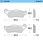 Тормозные колодки MOTO-MASTER KTM125-530SX-EXC SinterPRO Racing GP (VD-947), 093012