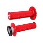 Ручки руля (грипсы) ODI V2 Lock-On MX HALF-WAFFLE Red, H36HWR