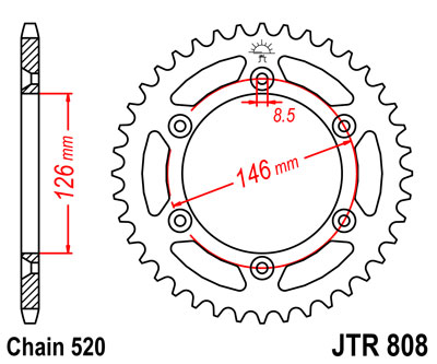 Звезда ведомая ст. JT, JTR808.46, (SJ45A)