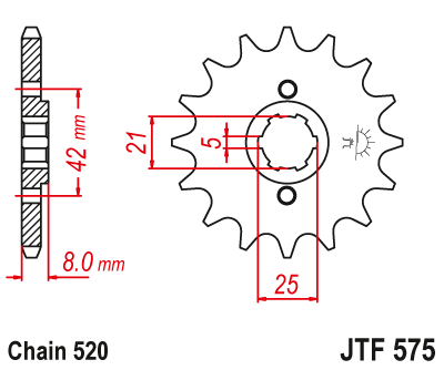 Звезда ведущая JT, JTF575.16