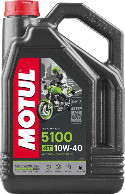 Моторное масло MOTUL 4T 5100 10W40 Technosynthese (4л) + C4 Chain Lube FL 0.100л (ПРОМОПАК)