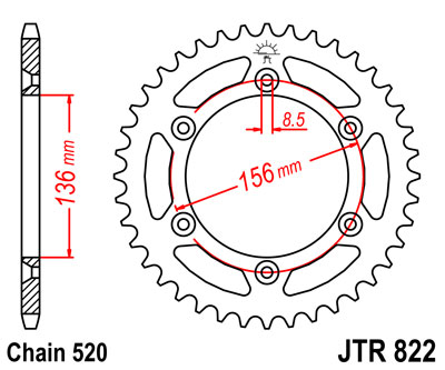 Звезда ведомая ст. JT, JTR822.45, (SJ44A)