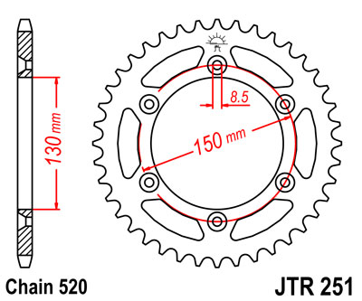 Звезда ведомая ст. JT, JTR251.48 (аналог 245/2)