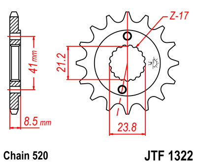 Звезда ведущая JT, JTF1322.13