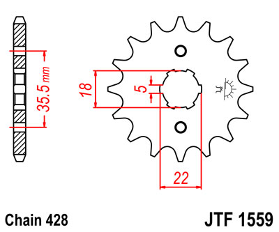 Звезда ведущая JT, JTF1559.14