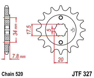 Звезда ведущая JT, JTF327.13