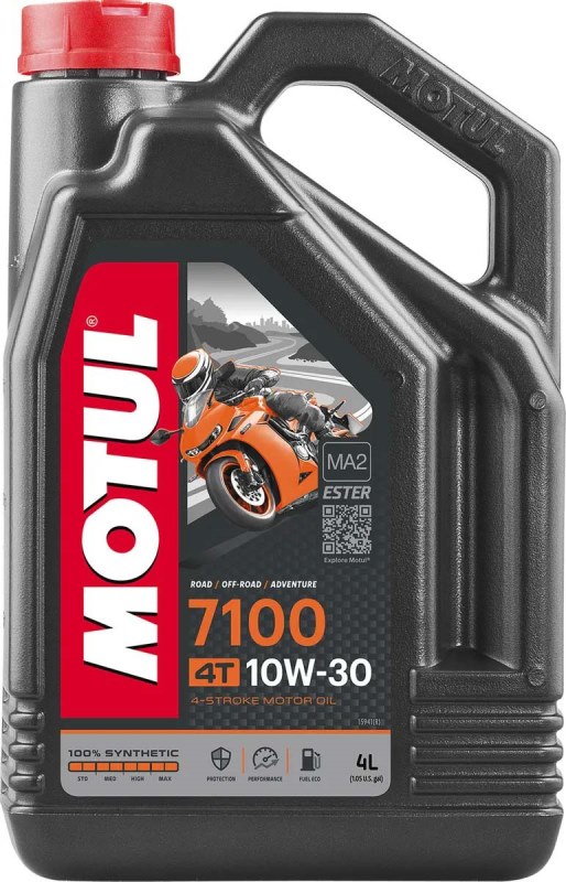 Моторное масло MOTUL 4T 7100 10W30, синтетическое (4л)