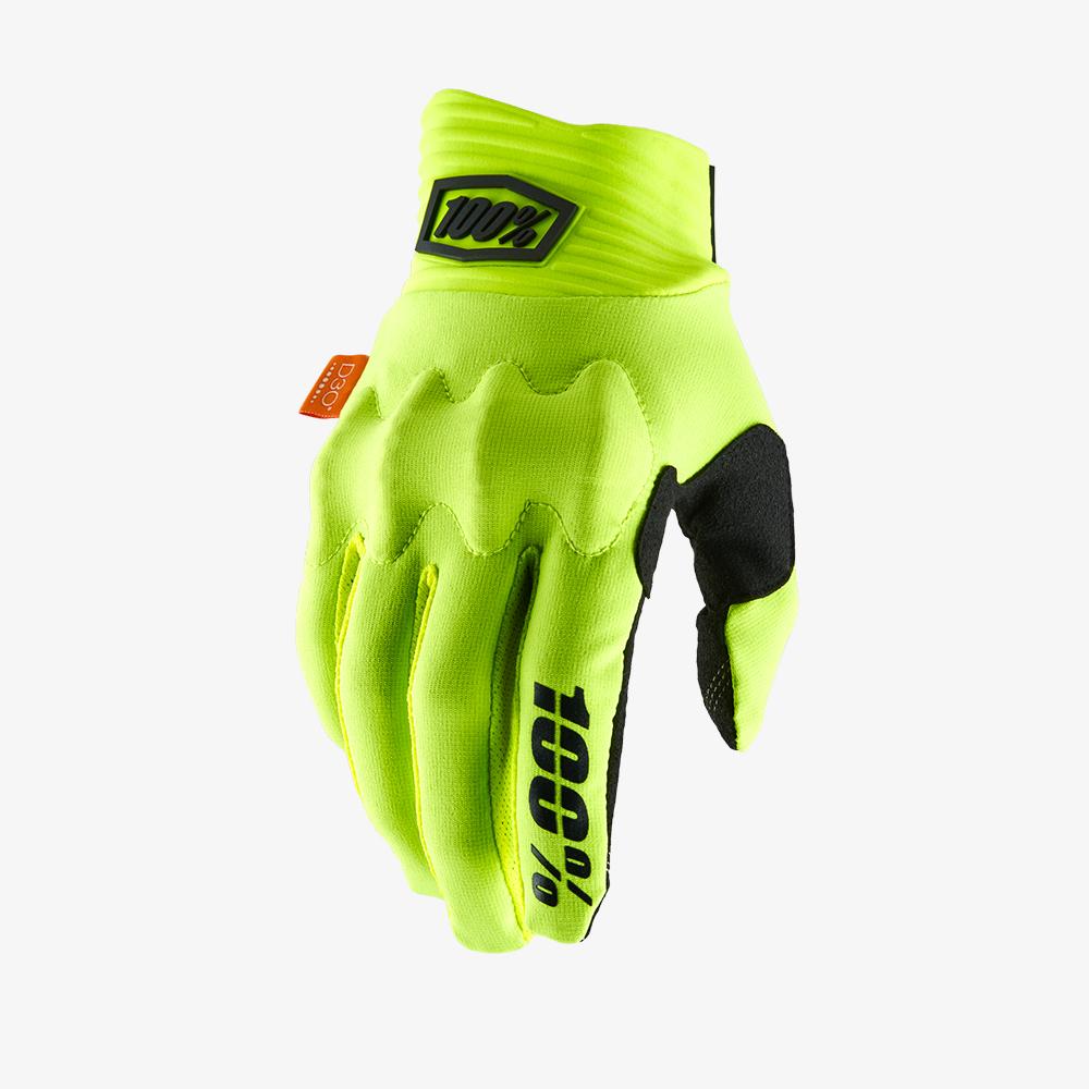 Перчатки 100% Cognito D3O Glove Fluo Yellow/Black L, 10013-014-12
