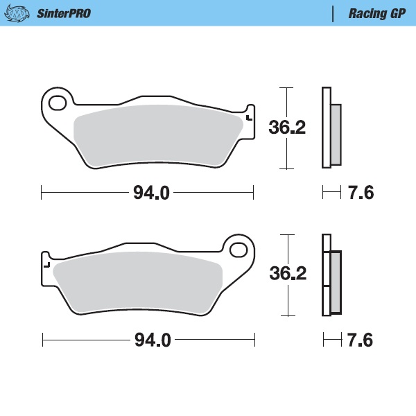Тормозные колодки MOTO-MASTER KTM125-530SX-EXC SinterPRO Racing GP (VD-947), 093...