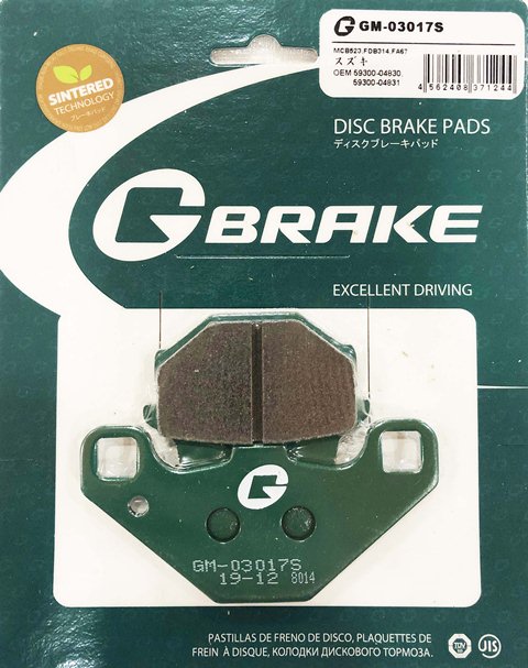 Тормозные колодки G-brake GM-03017S (VD-425, FDB314)