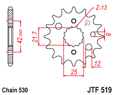 Звезда ведущая JT, JTF519.16