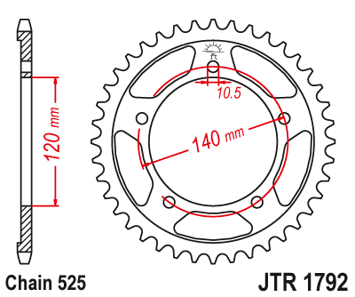 Звезда ведомая ст. JT, JTR1792.43