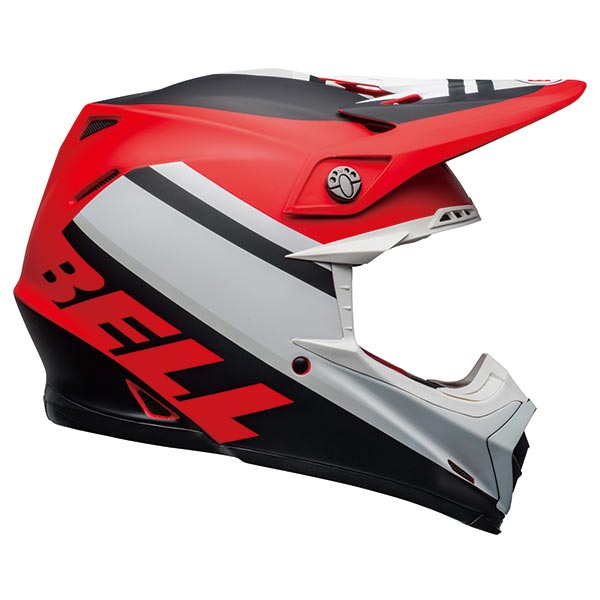 Шлем кроссовый BELL MOTO-9 MIPS MATTE WHITE/RED/BLACK L
