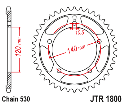 Звезда ведомая ст. JT, JTR1800.43