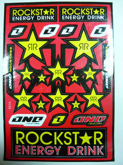 Наклейки комплект ROCK STAR energy drink 5836