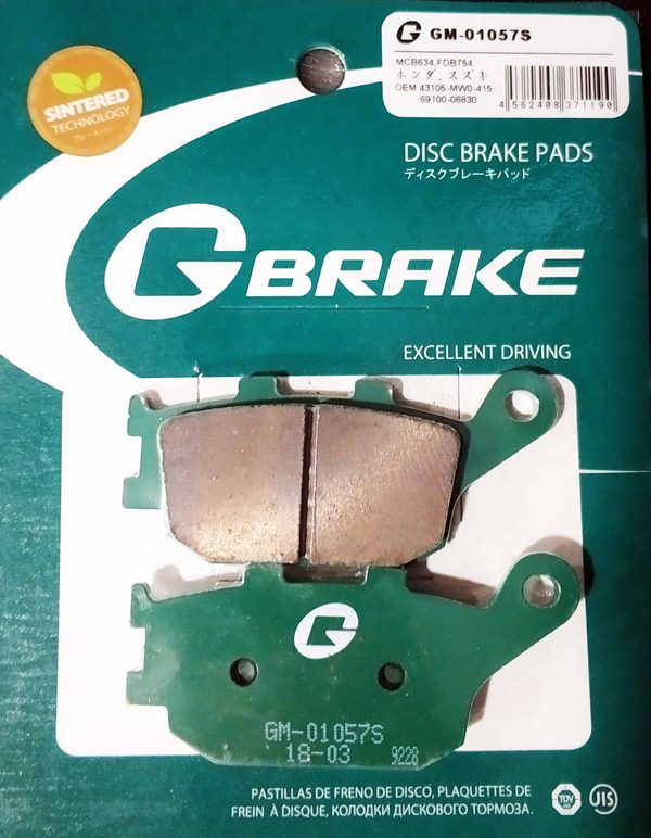 Тормозные колодки G-brake GM-01057S (VD-163, FDB754)